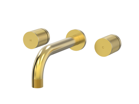Tapware ParTaps IDK Wall Bath Set - No Plate Colour: Brushed Gold Size: 200mm Place & Palette