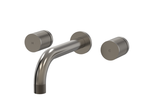 Tapware ParTaps IDK Wall Bath Set - No Plate Colour: Brushed Gunmetal Size: 250mm Place & Palette