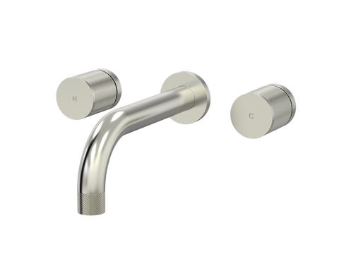Tapware ParTaps IDK Wall Bath Set - No Plate Colour: Brushed Nickel Size: 160mm Place & Palette