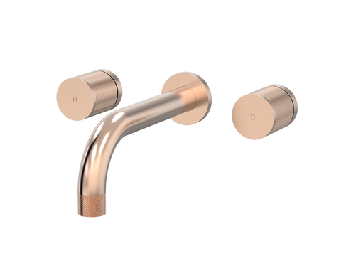 Tapware ParTaps IDK Wall Bath Set - No Plate Colour: Brushed Rose Gold Size: 200mm Place & Palette