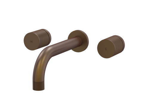 Tapware ParTaps IDK Wall Bath Set - No Plate Colour: Native Brass Size: 200mm Place & Palette