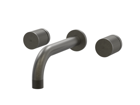 Tapware ParTaps IDK Wall Bath Set - No Plate Colour: Volcanic Grey Size: 200mm Place & Palette