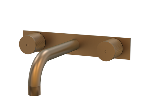 Tapware ParTaps IDK Wall Bath Set - On Plate Colour: Burnished Size: 250mm Place & Palette