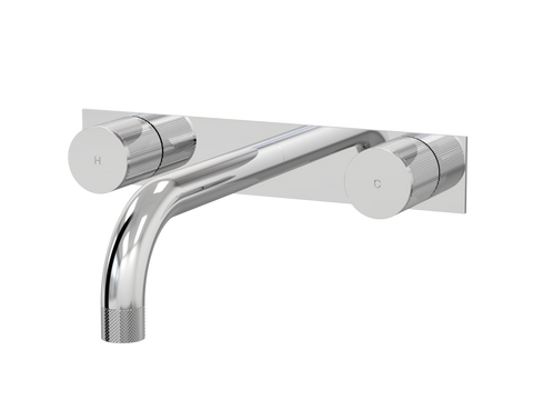 Tapware ParTaps IDK Wall Bath Set - On Plate Colour: Chrome Size: 160mm Place & Palette