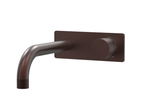 Tapware ParTaps IDK Wall Mixer Basin Set On Plate - 90 Degree Colour: Antique Copper Size: 200mm Place & Palette
