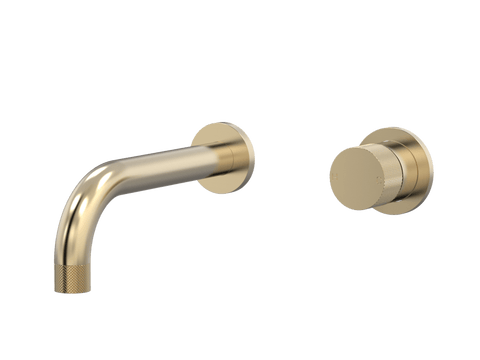 Tapware ParTaps IDK Wall Mixer Basin Set Outlet Colour: Brushed Brass Gold Size: 160mm Place & Palette