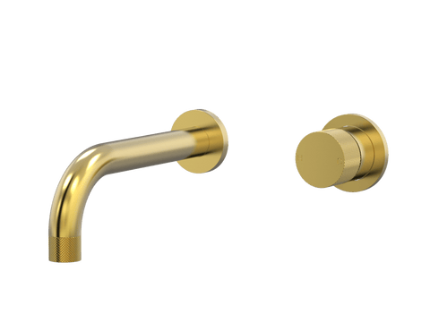 Tapware ParTaps IDK Wall Mixer Basin Set Outlet Colour: Brushed Gold Size: 160mm Place & Palette