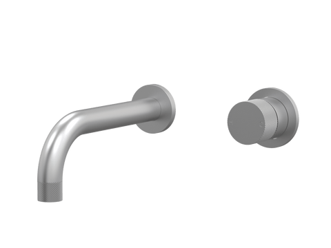 Tapware ParTaps IDK Wall Mixer Basin Set Outlet Colour: Satin Pearl Size: 160mm Place & Palette