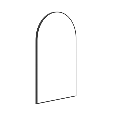 Mirrors Thermogroup Arch Framed Mirror Colour: Black Demister: With Demister Place & Palette