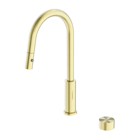 Tapware Nero Kara Progressive Pull Out Kitchen Set Colour: Brushed Gold Place & Palette