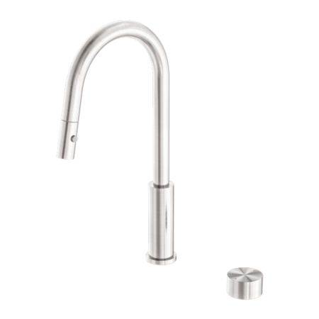 Tapware Nero Kara Progressive Pull Out Kitchen Set Colour: Brushed Nickel Place & Palette
