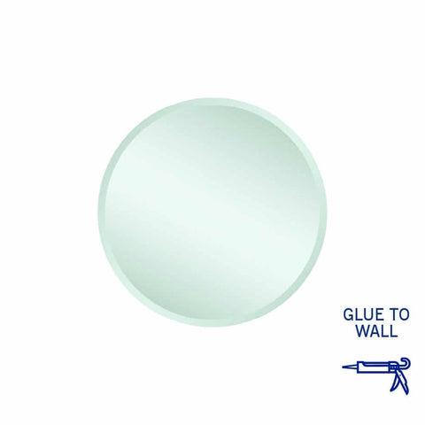 Mirrors Thermogroup Kent 18mm Bevel Round Mirror Style: Glue-to-Wall Size: 500x500x5mm Place & Palette
