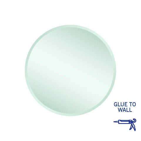 Mirrors Thermogroup Kent 18mm Bevel Round Mirror Style: Glue-to-Wall Size: 600x600x5mm Place & Palette