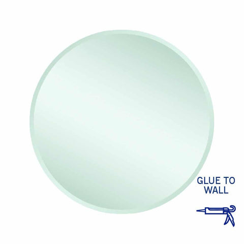Mirrors Thermogroup Kent 18mm Bevel Round Mirror Style: Glue-to-Wall Size: 700x700x5mm Place & Palette