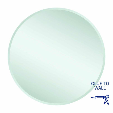 Mirrors Thermogroup Kent 18mm Bevel Round Mirror Style: Glue-to-Wall Size: 800x800x5mm Place & Palette