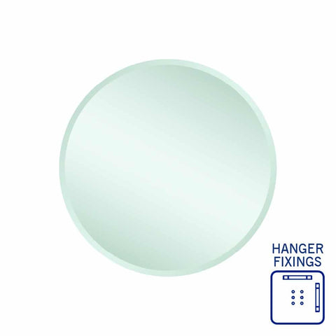Mirrors Thermogroup Kent 18mm Bevel Round Mirror Style: Hangers Size: 600x600x14mm Place & Palette