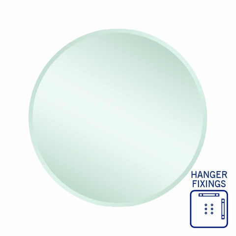 Mirrors Thermogroup Kent 18mm Bevel Round Mirror Style: Hangers Size: 700x700x14mm Place & Palette