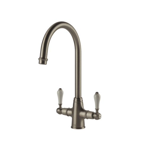 Tapware Turner Hastings Ludlow Double or Bridge Mixer Tap Colour: Brushed Nickel Style: Double Sink Place & Palette