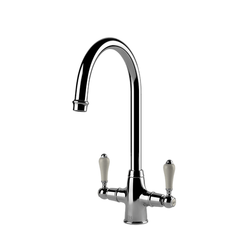 Tapware Turner Hastings Ludlow Double or Bridge Mixer Tap Colour: Chrome Style: Double Sink Place & Palette