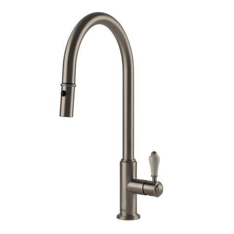 Tapware Turner Hastings Ludlow Pull Out Sink Mixer Colour: Brushed Nickel Place & Palette