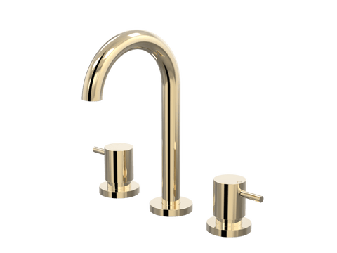Tapware ParTaps Lugano Basin Set Swivel Colour: Brass Gold Place & Palette