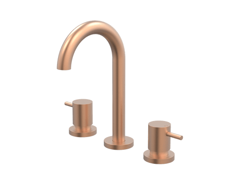 Tapware ParTaps Lugano Basin Set Swivel Colour: Brushed Copper Place & Palette