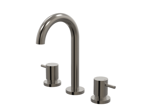 Tapware ParTaps Lugano Basin Set Swivel Colour: Brushed Gunmetal Place & Palette