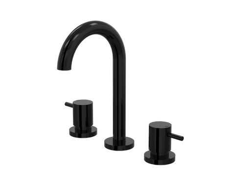 Tapware ParTaps Lugano Basin Set Swivel Colour: Midnight Black Place & Palette
