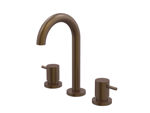 Tapware ParTaps Lugano Basin Set Swivel Colour: Native Brass Place & Palette