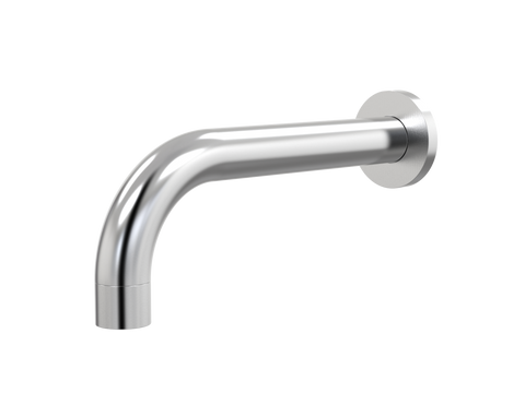 Tapware ParTaps Lugano Basin Wall Fixed Outlet Colour: Brushed Chrome Style: 90 Degree Place & Palette
