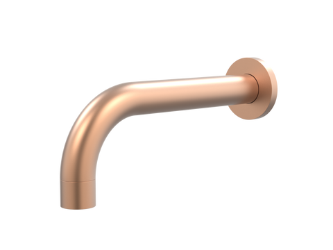 Tapware ParTaps Lugano Basin Wall Fixed Outlet Colour: Brushed Copper Style: 90 Degree Place & Palette