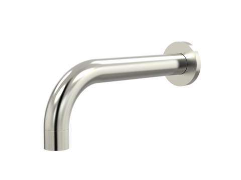 Tapware ParTaps Lugano Basin Wall Fixed Outlet Colour: Brushed Nickel Style: 90 Degree Place & Palette