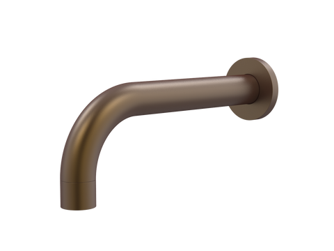 Tapware ParTaps Lugano Basin Wall Fixed Outlet Colour: Native Brass Style: 90 Degree Place & Palette