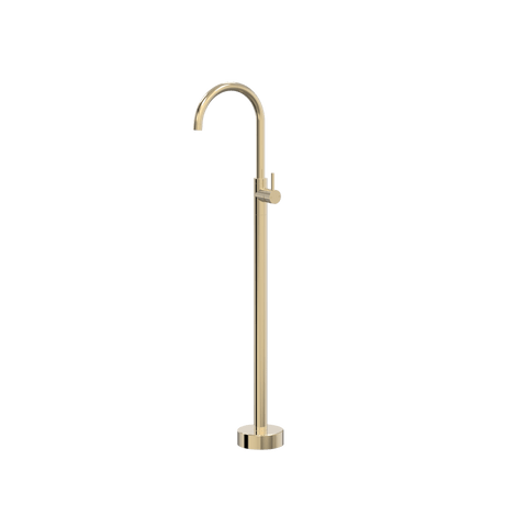 Tapware ParTaps Lugano Floor Bath Filler Mixer Colour: Brass Gold Style: Gooseneck Place & Palette