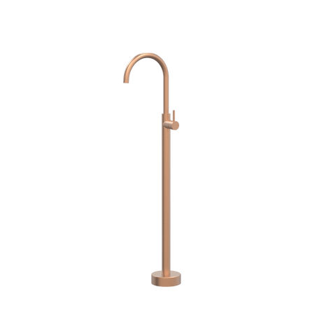 Tapware ParTaps Lugano Floor Bath Filler Mixer Colour: Brushed Copper Style: Gooseneck Place & Palette
