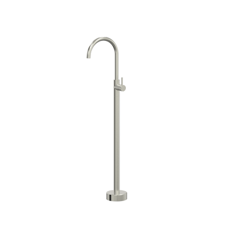 Tapware ParTaps Lugano Floor Bath Filler Mixer Colour: Brushed Nickel Style: Gooseneck Place & Palette