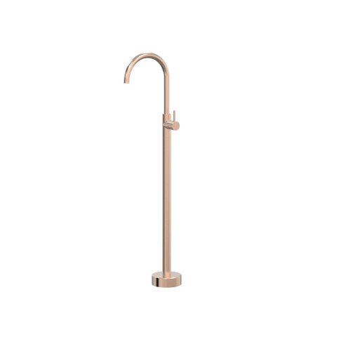 Tapware ParTaps Lugano Floor Bath Filler Mixer Colour: Brushed Rose Gold Style: Gooseneck Place & Palette