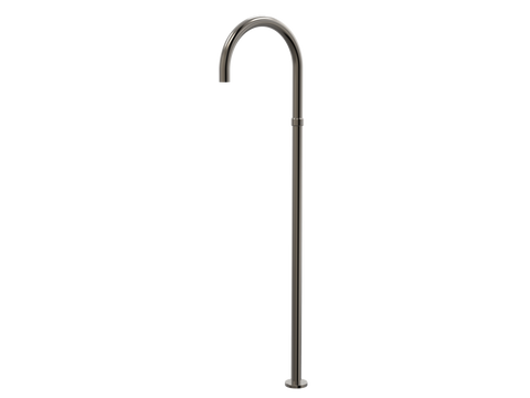 Tapware ParTaps Lugano Floor Filler Colour: Brushed Gunmetal Outlet: Swivel - 230mm Place & Palette
