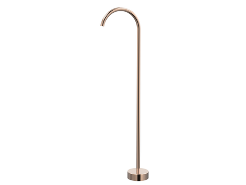 Tapware ParTaps Lugano Floor Filler Colour: Brushed Rose Gold Outlet: Fixed - 250mm Place & Palette