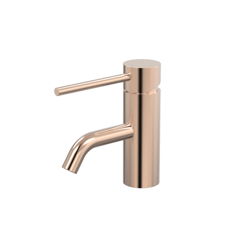 Tapware ParTaps Lugano Hob Basin Mini Mixer Colour: Brushed Rose Gold Style: DDA Compliant Place & Palette