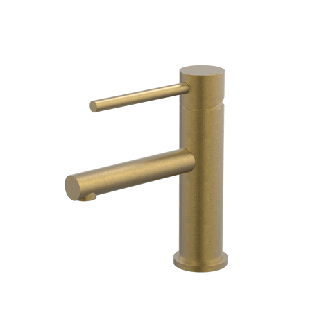 Tapware ParTaps Lugano Hob Basin Mixer Colour: Rumbled Brass Style: Straight DDA Compliant Place & Palette