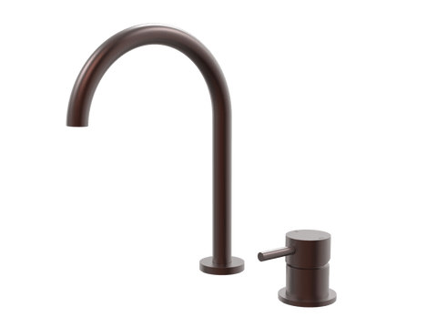 Tapware ParTaps Lugano Hob Mixer - Gooseneck Outlet Colour: Antique Copper Place & Palette