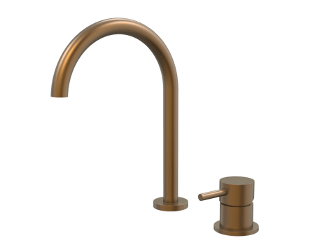 Tapware ParTaps Lugano Hob Mixer - Gooseneck Outlet Colour: Burnished Place & Palette