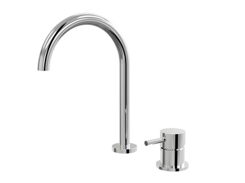 Tapware ParTaps Lugano Hob Mixer - Gooseneck Outlet Colour: Chrome Place & Palette