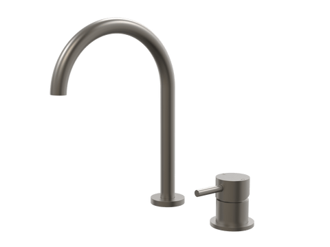 Tapware ParTaps Lugano Hob Mixer - Gooseneck Outlet Colour: Gunmetal Place & Palette