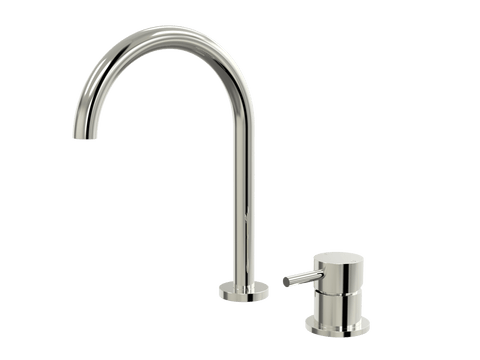 Tapware ParTaps Lugano Hob Mixer - Gooseneck Outlet Colour: Luminick Place & Palette