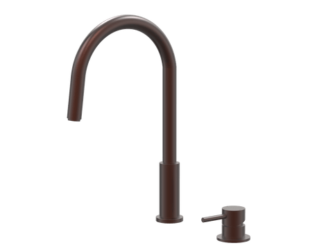 Tapware ParTaps Lugano Hob Mixer - Gooseneck Pull-Out Colour: Antique Copper Place & Palette