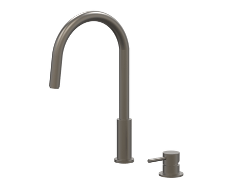 Tapware ParTaps Lugano Hob Mixer - Gooseneck Pull-Out Colour: Gunmetal Place & Palette