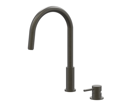 Tapware ParTaps Lugano Hob Mixer - Gooseneck Pull-Out Colour: Volcanic Grey Place & Palette
