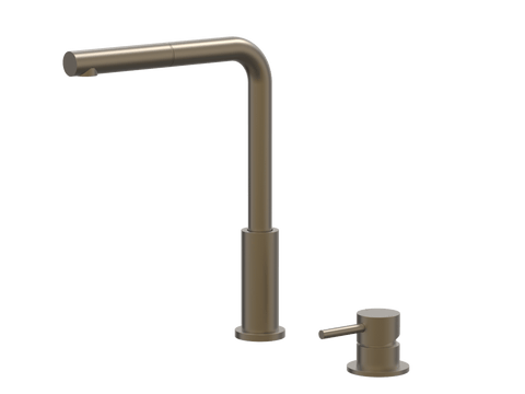 Tapware ParTaps Lugano Hob Mixer - Straight Pull-Out Colour: Antique Bronze Place & Palette